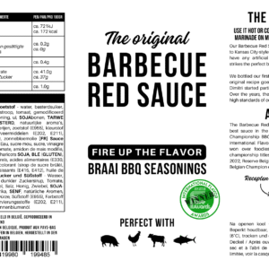 label braai red sauce the original