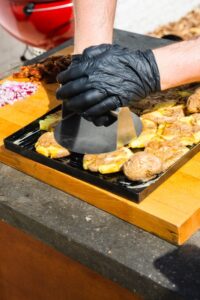 loaded sheet pan potatoe