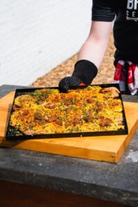 loaded sheet pan potatoe