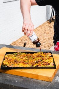 loaded sheet pan potatoe