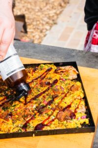 loaded sheet pan potatoe