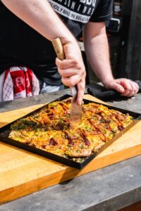 loaded sheet pan potatoe