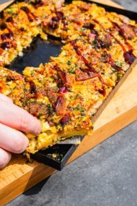 loaded sheet pan potatoe