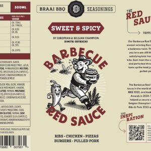 Barbecue Red Sauce - Sweet & Spicy Label